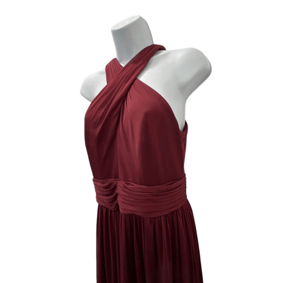 Celebrate DB Studio Full Length Bridesmaid Dress Wine Size 8 Prom Wedding - Picture 4 of 14